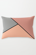 Sunburst Yellow & Red Geometric Pillow Cover, 30x50 cm