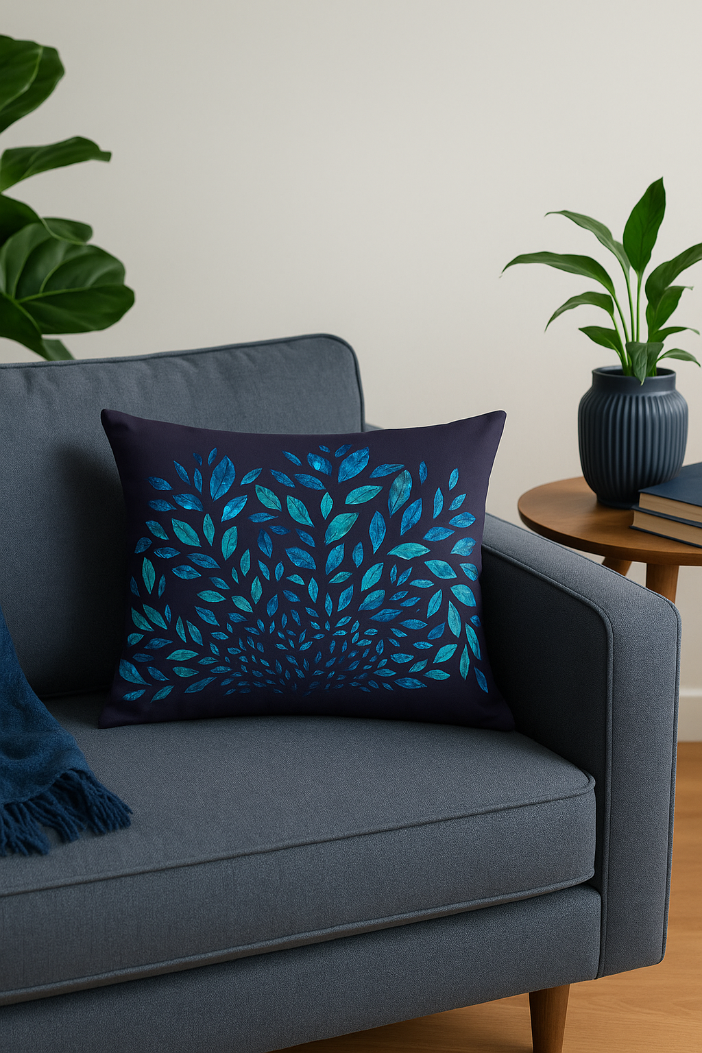 Nordic-Style Tropical Flower Throw Pillow Cover 30x50cm - view 2