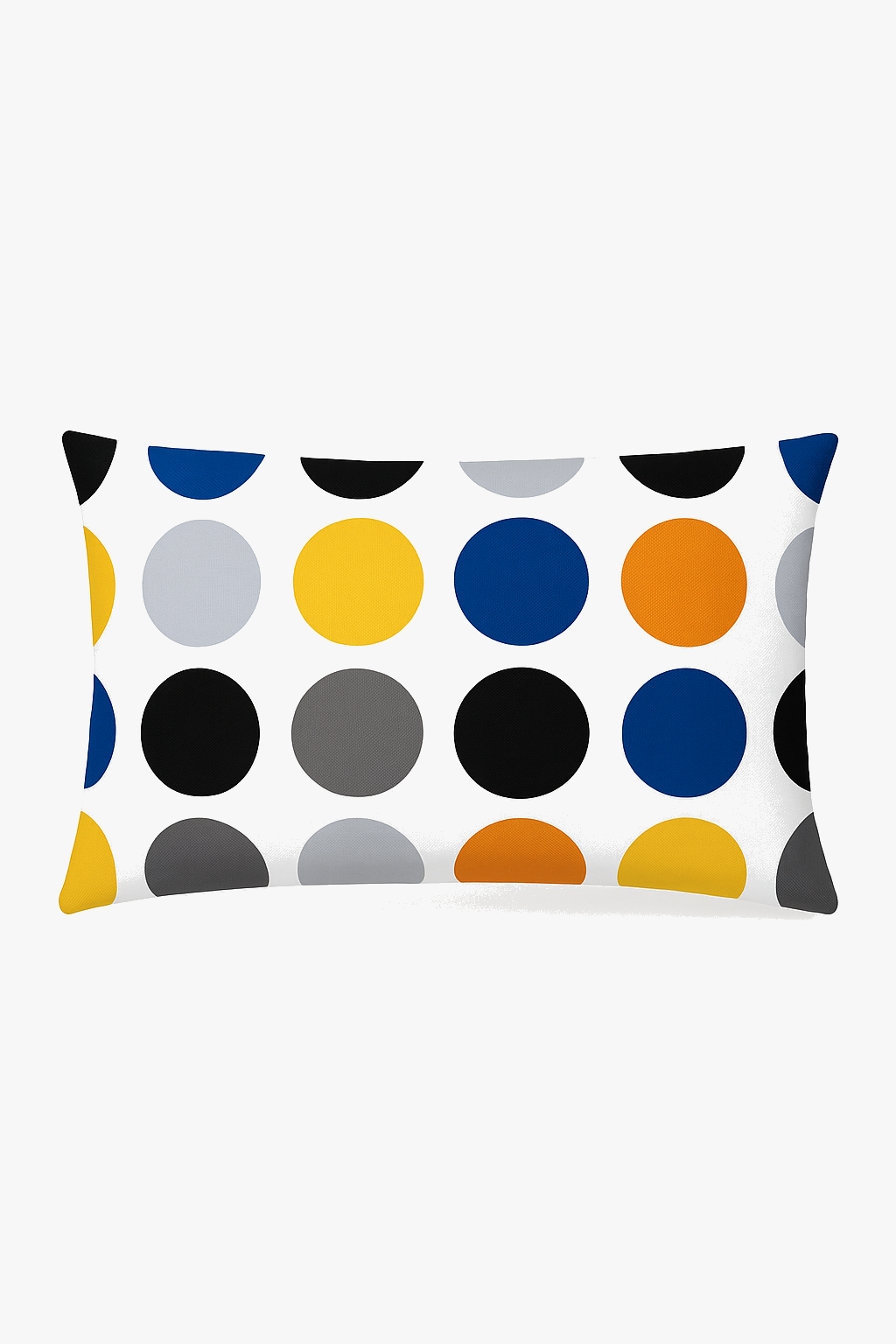 Rectangular Throw Pillow Cover with Bright Geometric Pattern, 30x50 cm