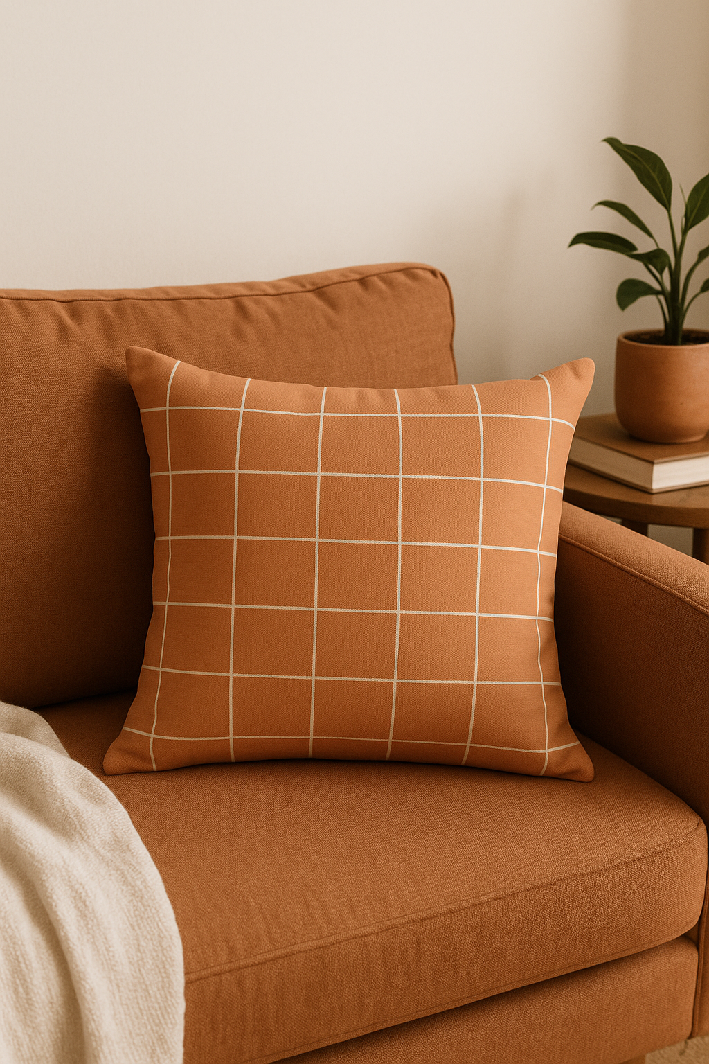 Balanced Rainbow Vegetal Geometric Throw Pillow Cover - view 2