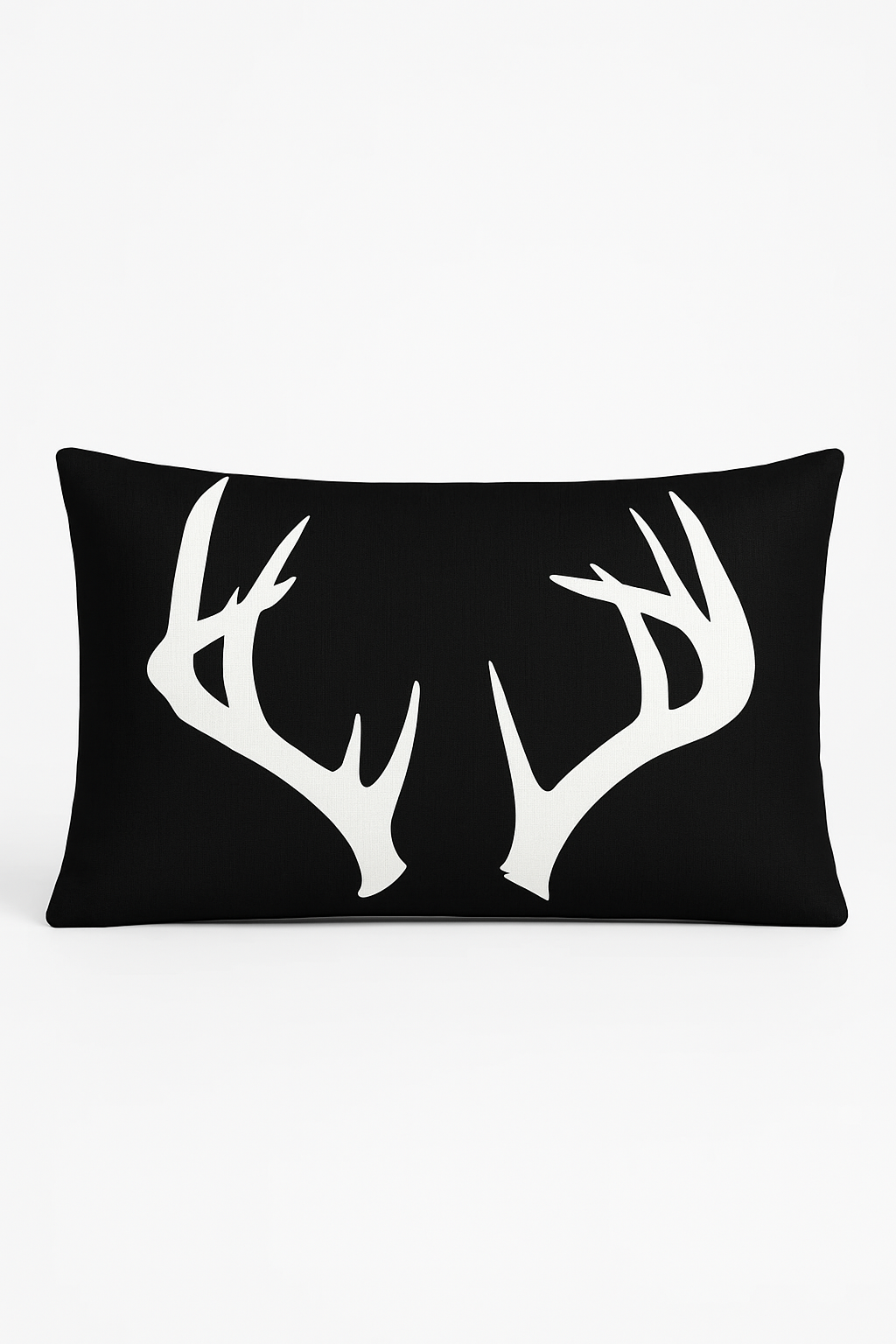 Rectangular Black and White Marbled Throw Pillow Cover, 30x50 cm