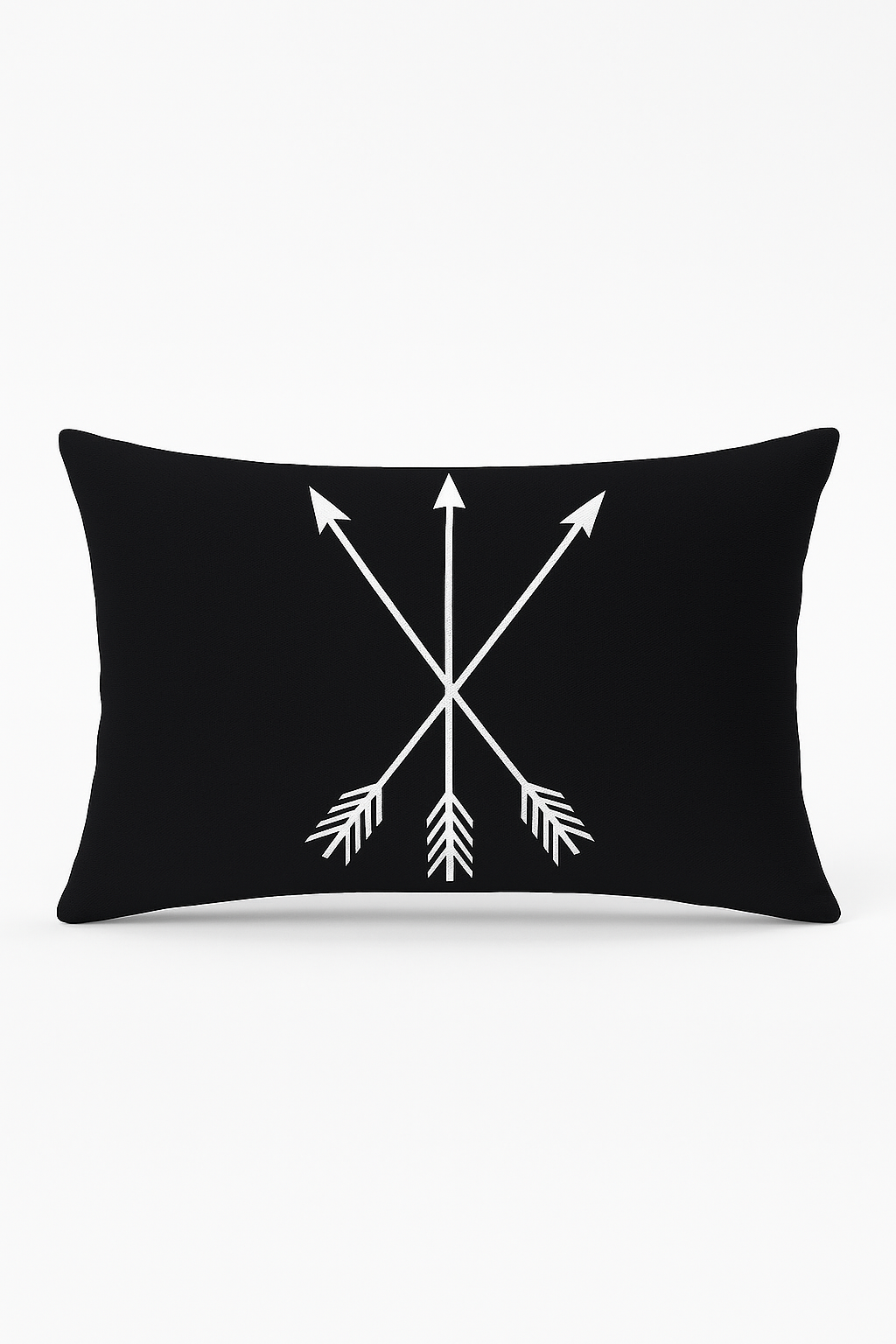Rectangular throw pillow cover black and white geometric pattern 30x50 cm