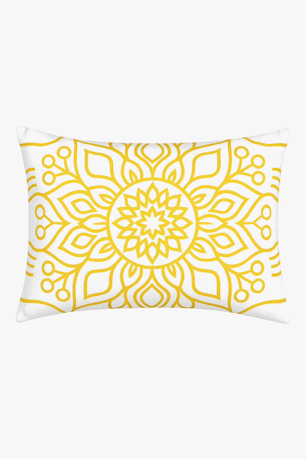 Rectangular Mandala Throw Pillow Cover for Sofa or Bench