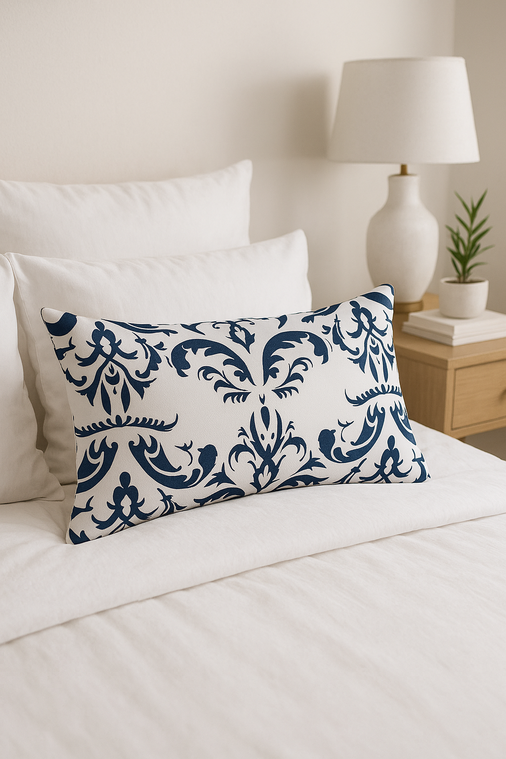 Rectangular Throw Pillow Cover, Geometric Mandala Pattern, 30x50 cm - view 2