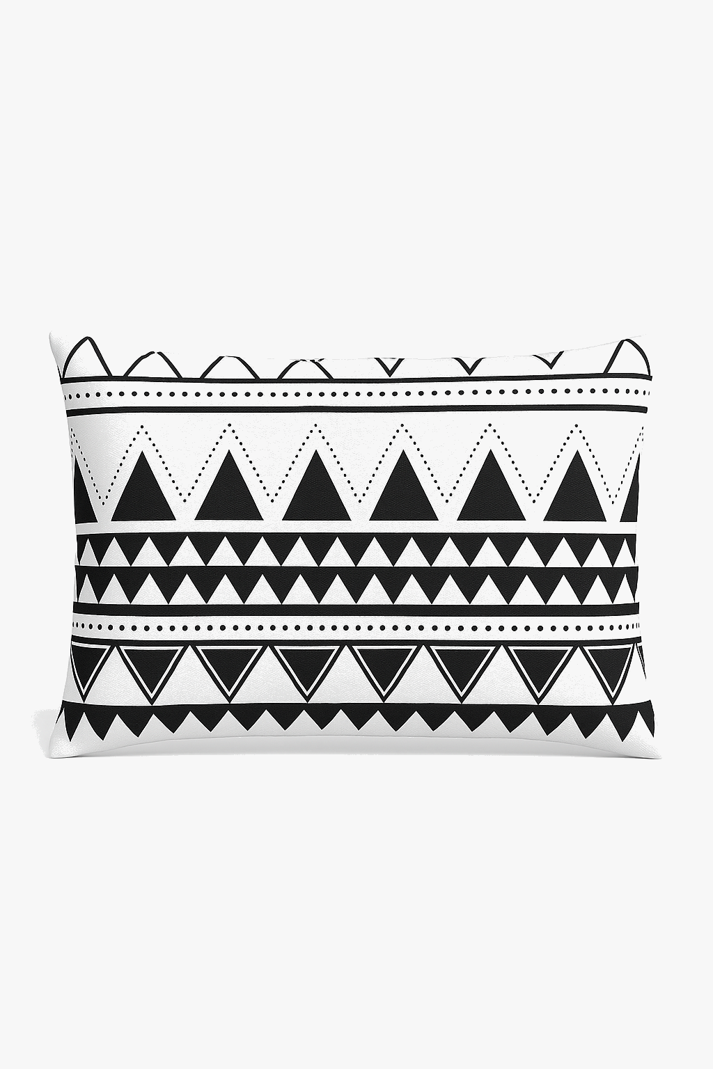 Rectangular throw pillow cover black and white marbled pattern 30 x 50 cm