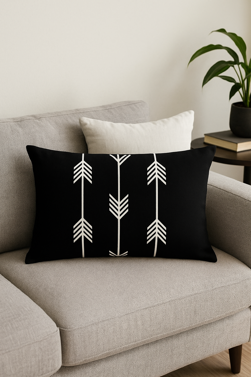 Black and White Marble Accent Throw Pillow Cover, 30x50 cm - view 2