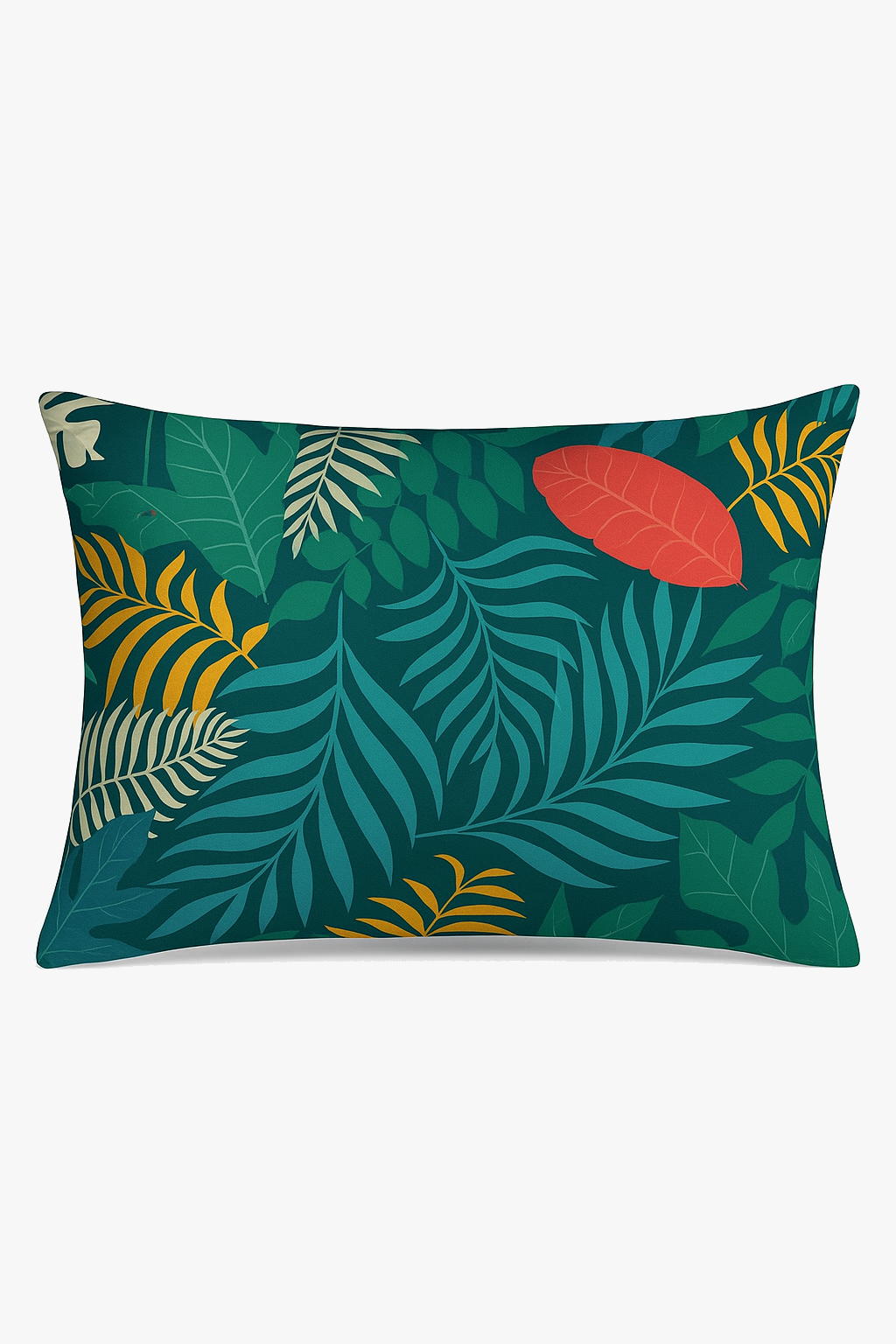 Green rectangular rain throw pillow cover 30 x 50 cm