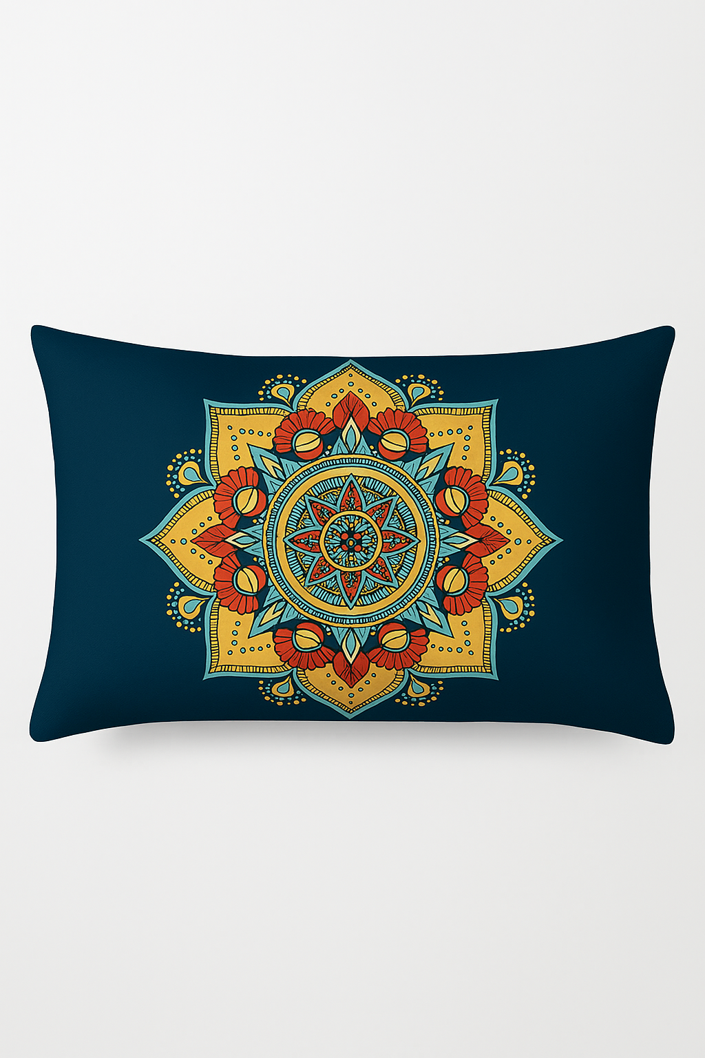Vintage rectangular throw pillow cover elegant mandala pattern
