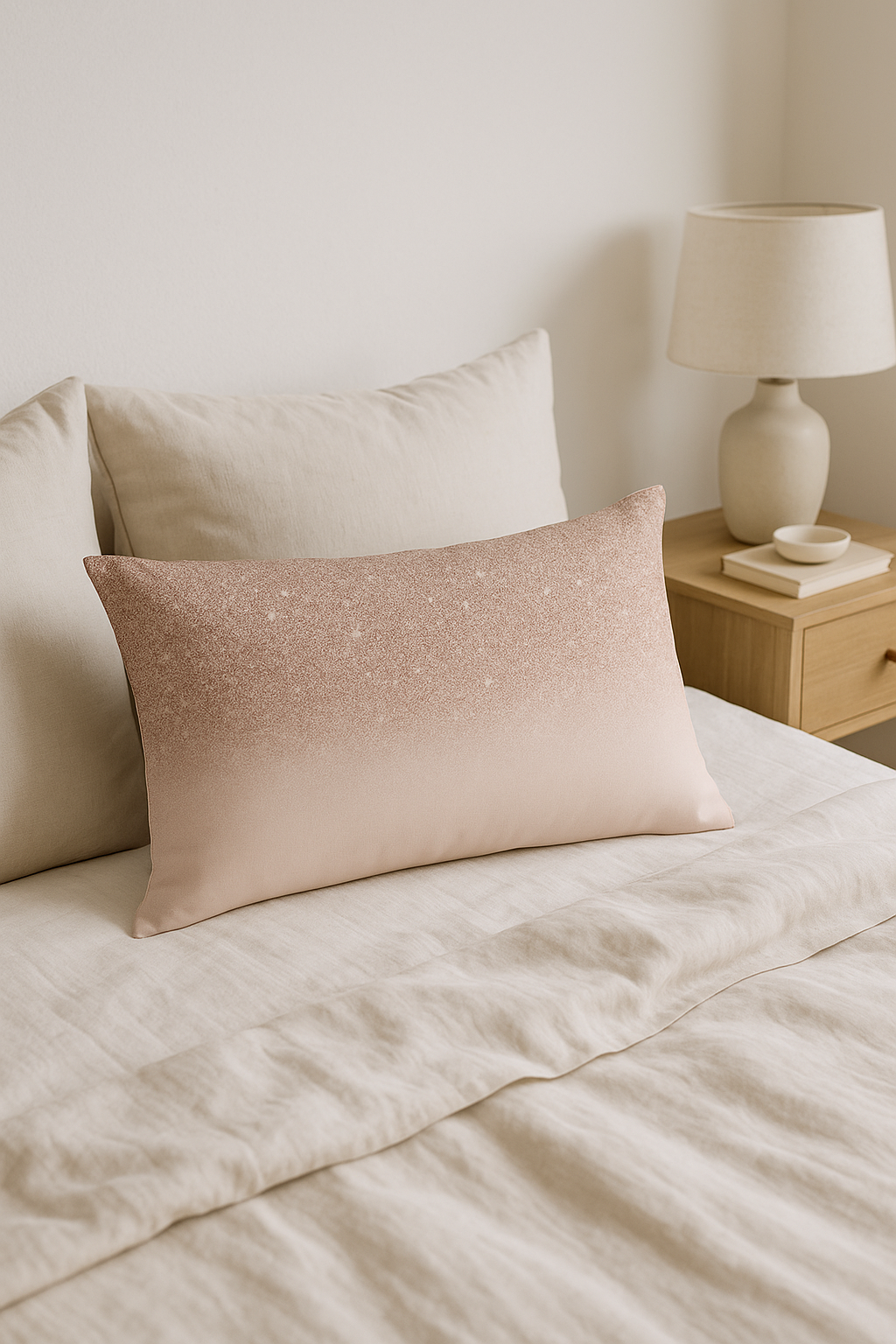 Pink throw pillow cover with geometric pattern trend interior decoration - view 2