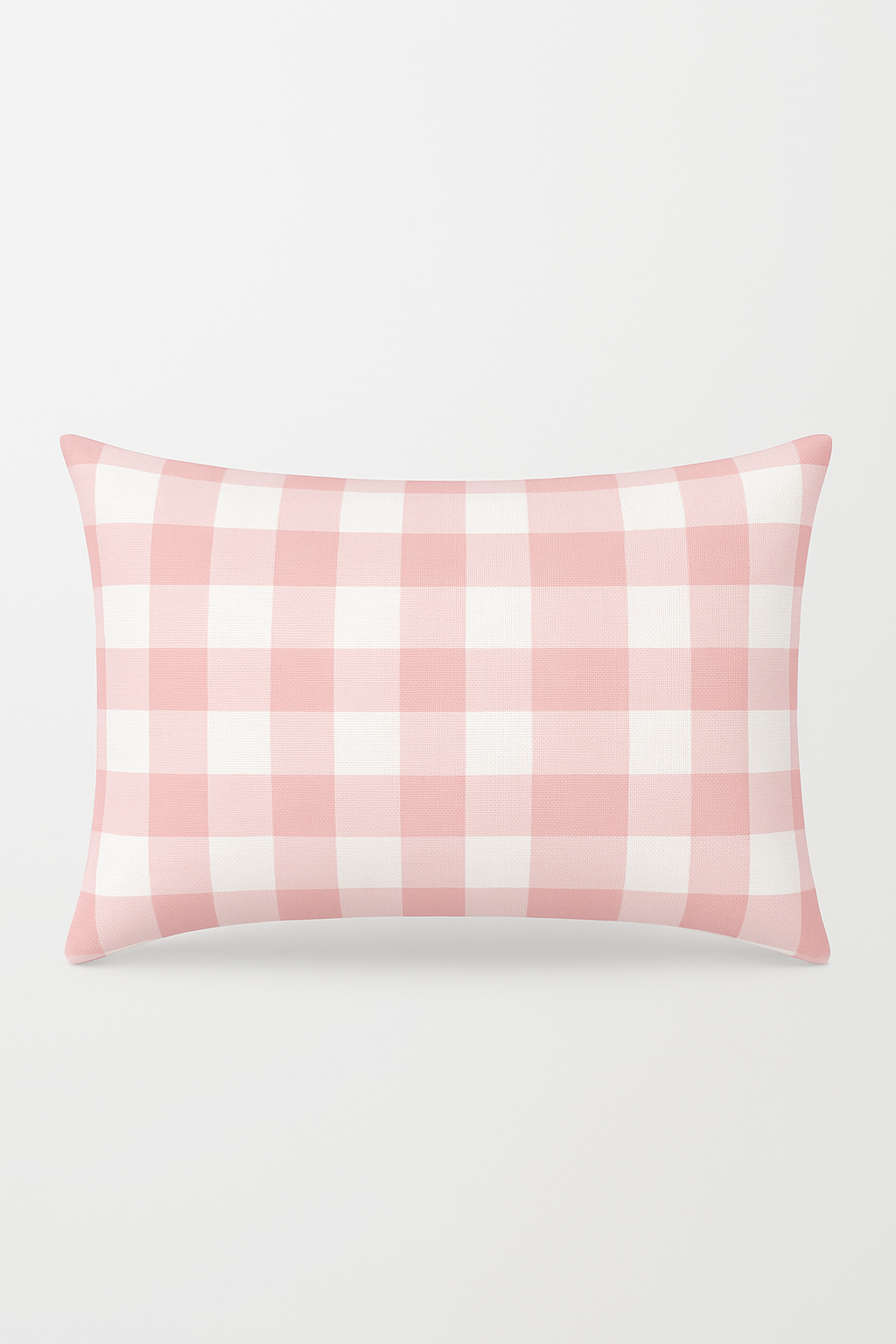 Refined Pink Throw Pillow Cover with Geometric Pattern