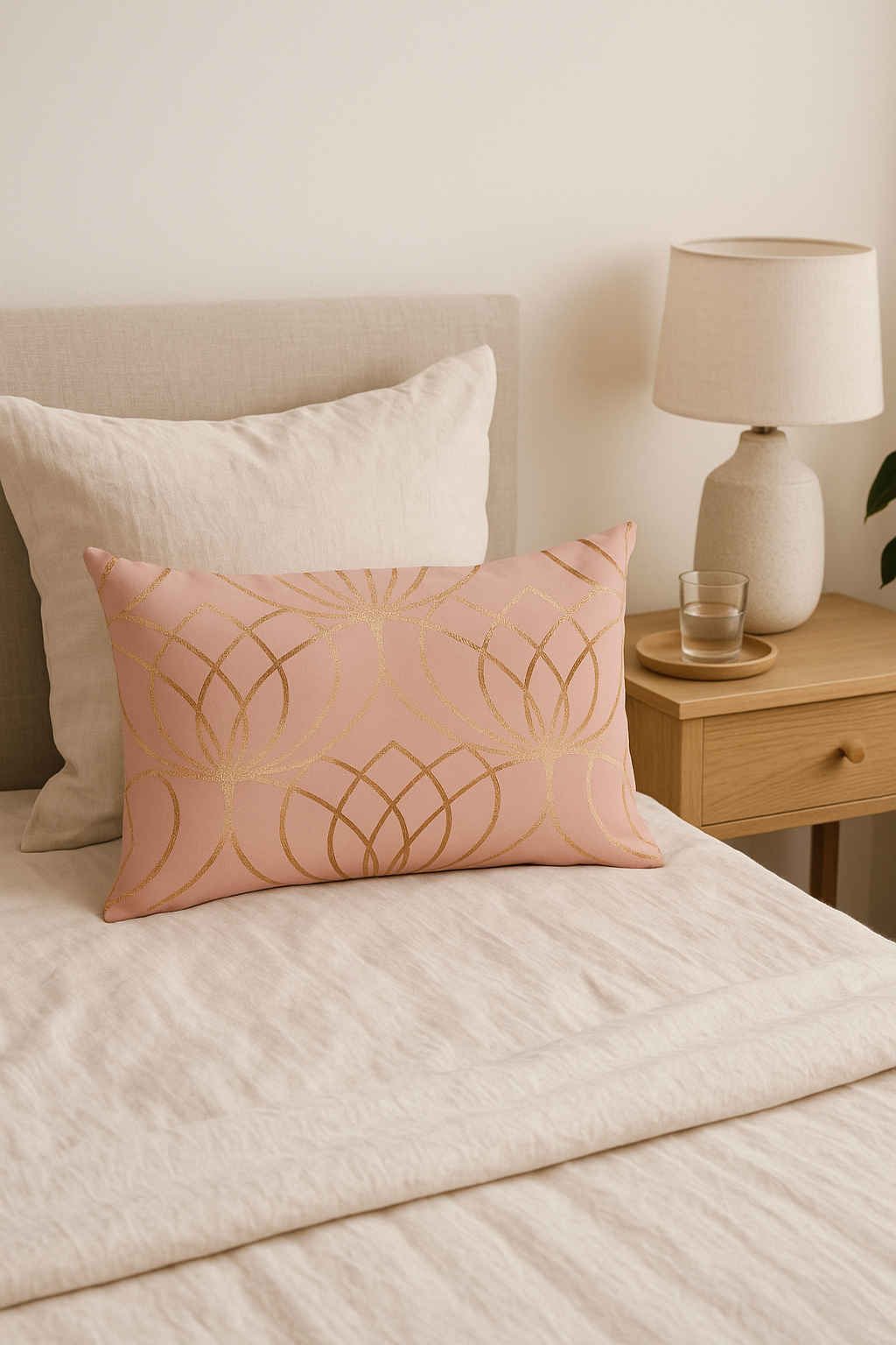Pink Geometric Throw Pillow Cover for Interior Decoration - view 2