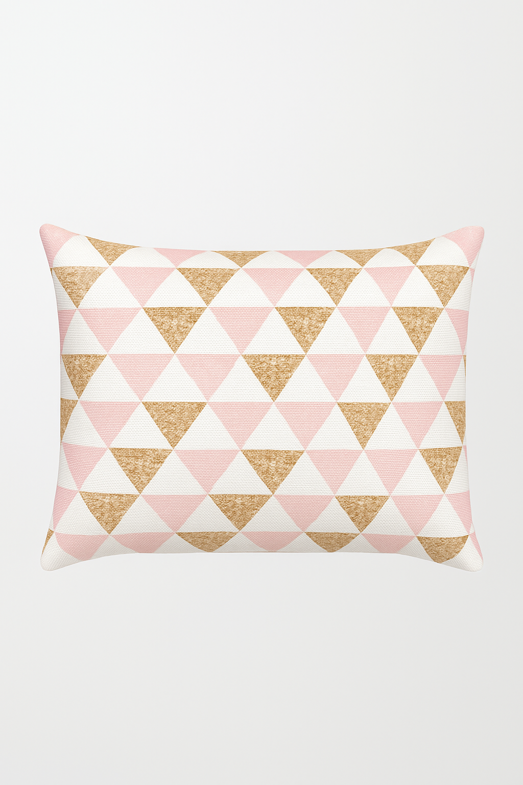 Pink throw pillow cover trendy geometric pattern for interior decoration