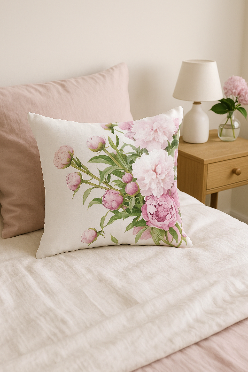 Bohemian Soft Pink Nordic Throw Pillow Cover - view 2