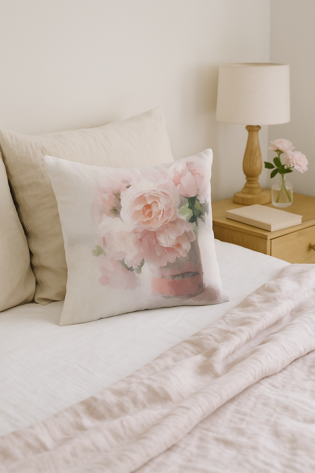 Nordic style pink throw pillow cover for wedding and sofa - view 2