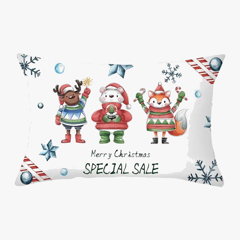 Traditional Red Christmas Throw Pillow Cover for Interior Decor