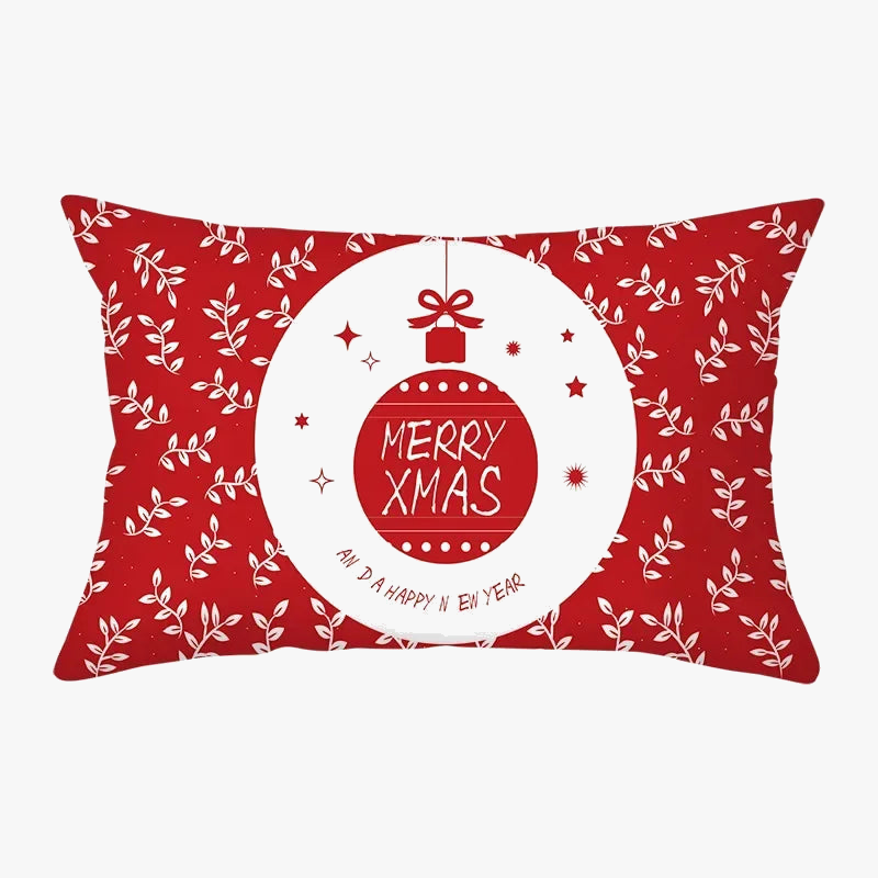 Sophisticated Red Christmas Throw Pillow Cover for Interior Decor