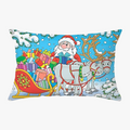 Contemporary Red Christmas Throw Pillow Cover for Interior Decor