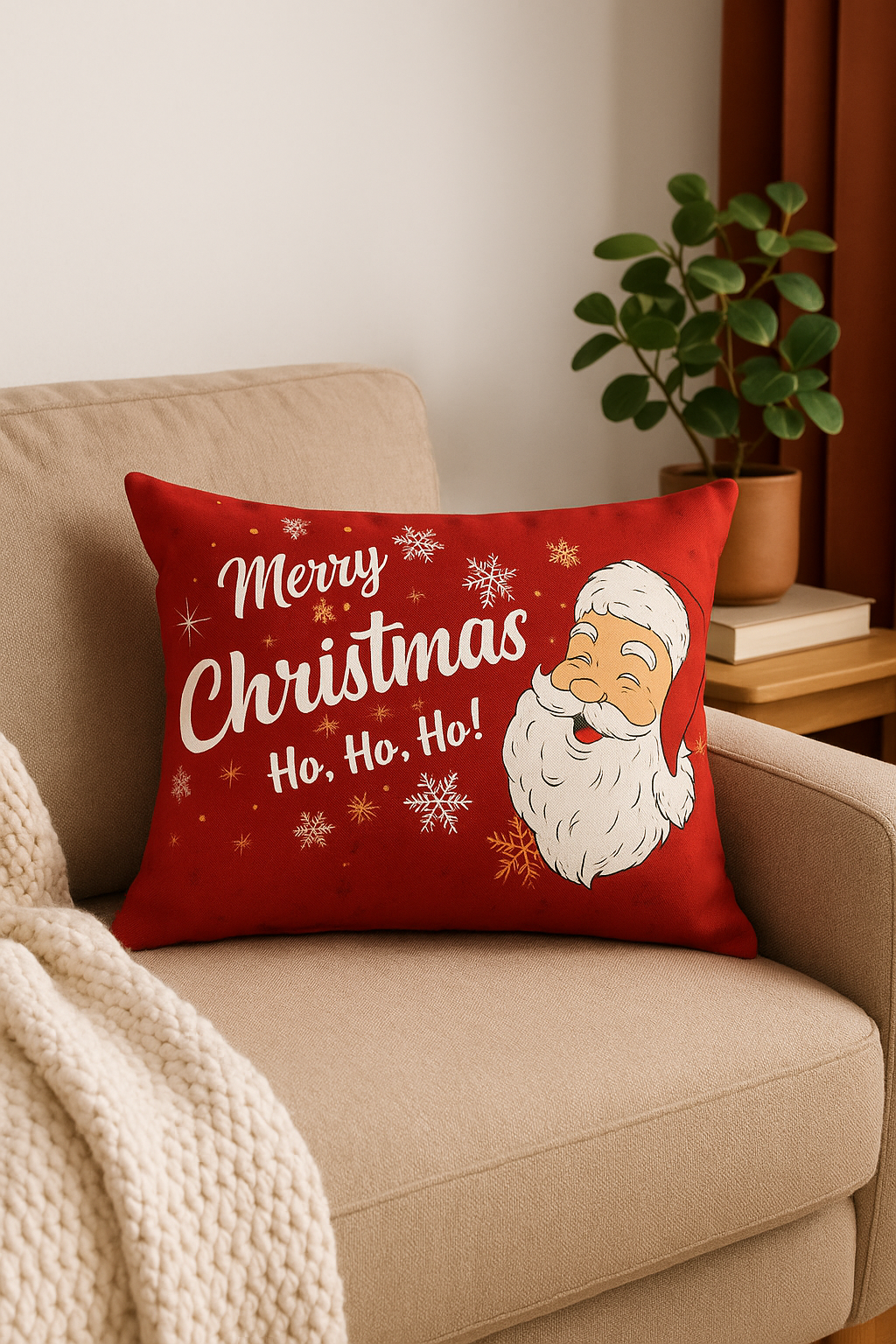 Timeless Red Christmas Throw Pillow Cover for Interior Decoration - view 2