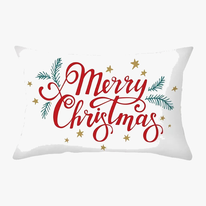 Red throw pillow cover for Christmas interior festive decoration