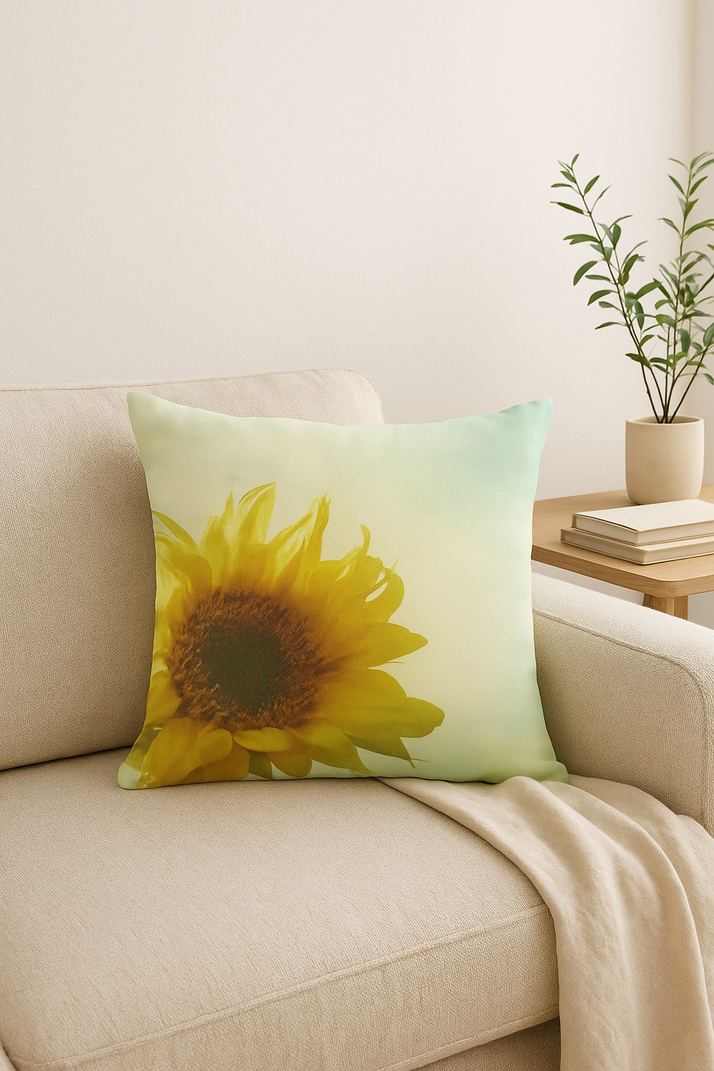 Sunflower Throw Pillow Cover for a Summer Breeze - view 2