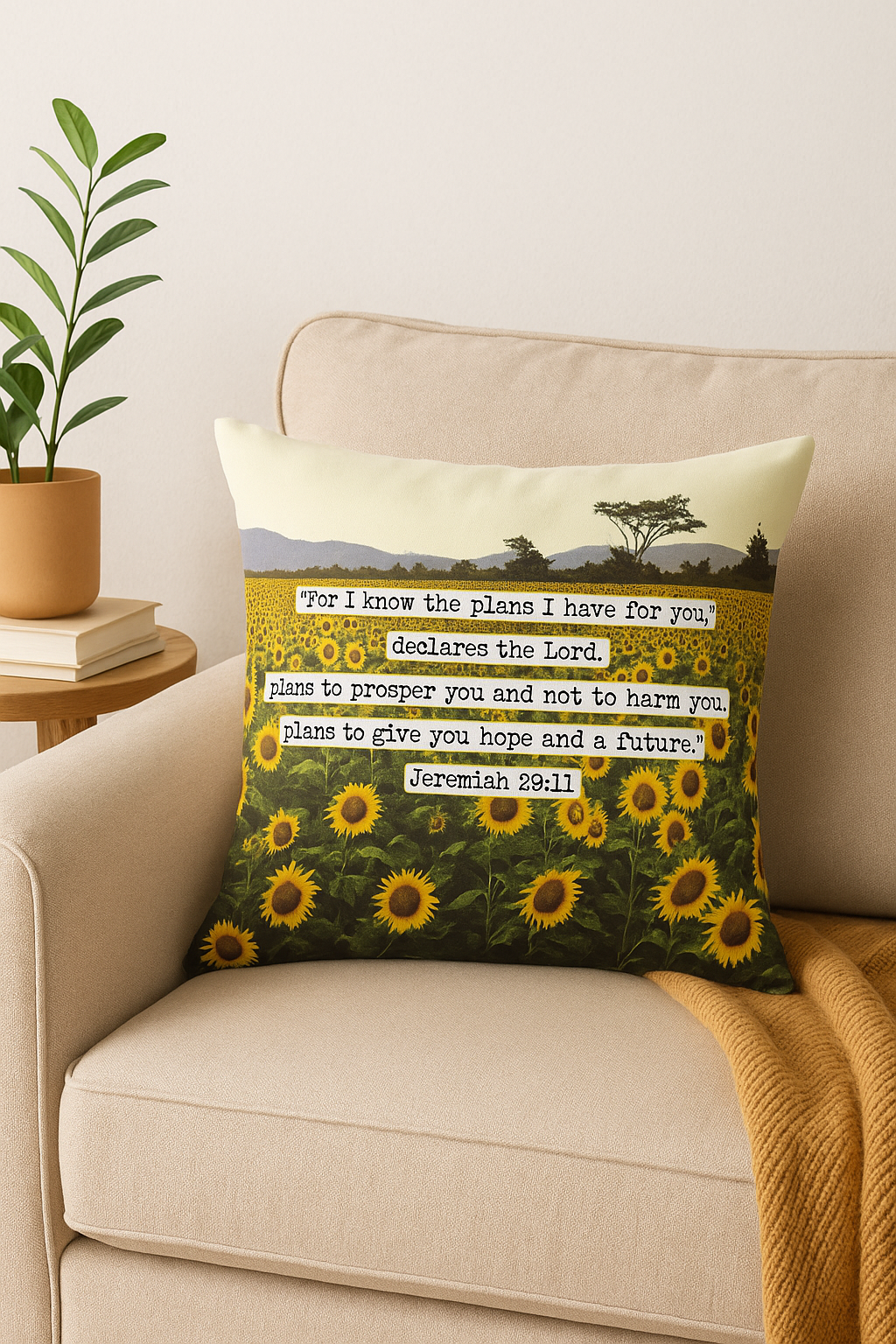 Sunflower Throw Pillow Cover for Summer and Interior Decor - view 2