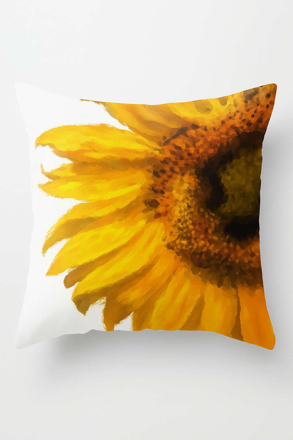 Sunflower Throw Pillow Cover with a Sophisticated Solar Note