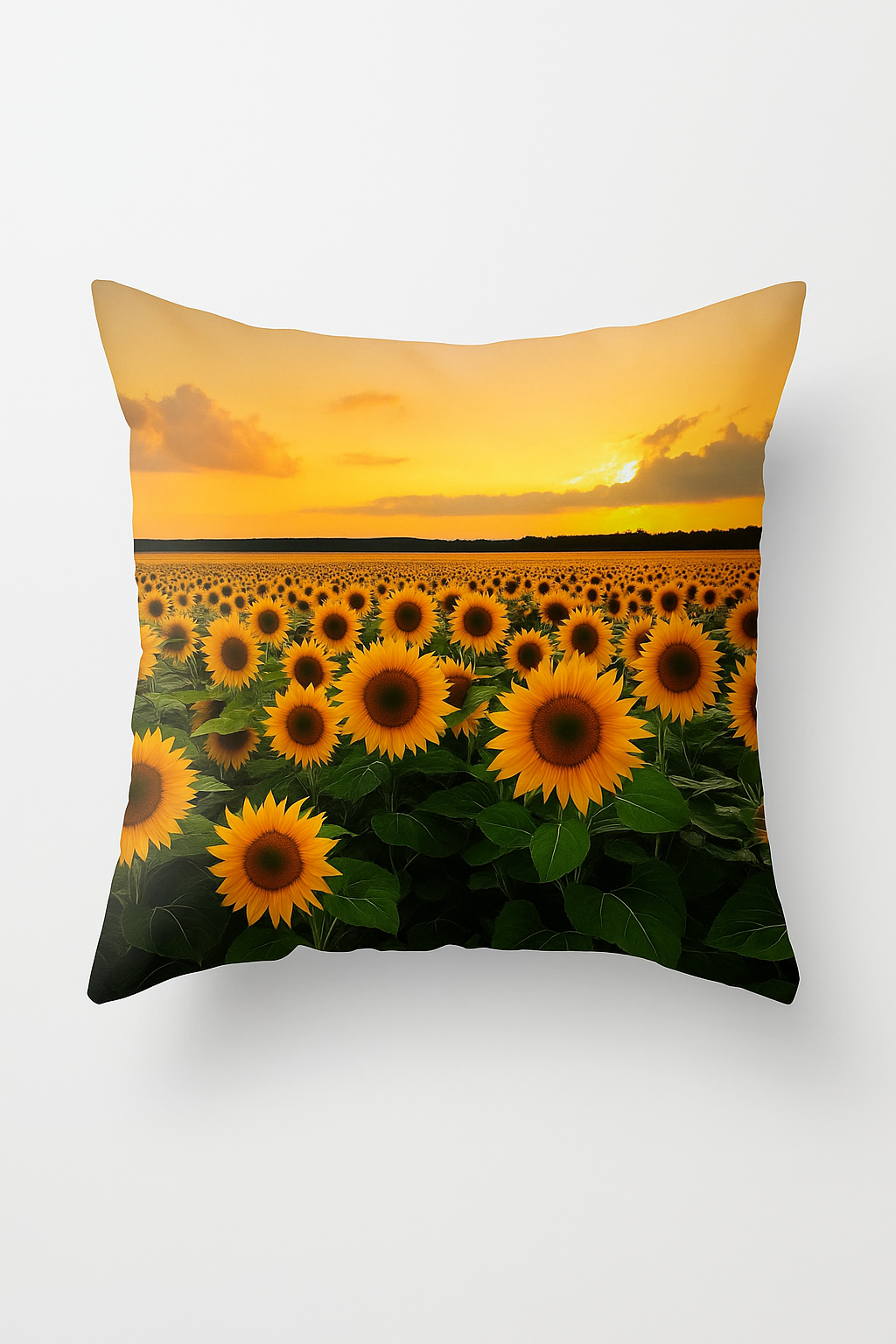 Sunflower throw pillow cover for summer and colourful decor