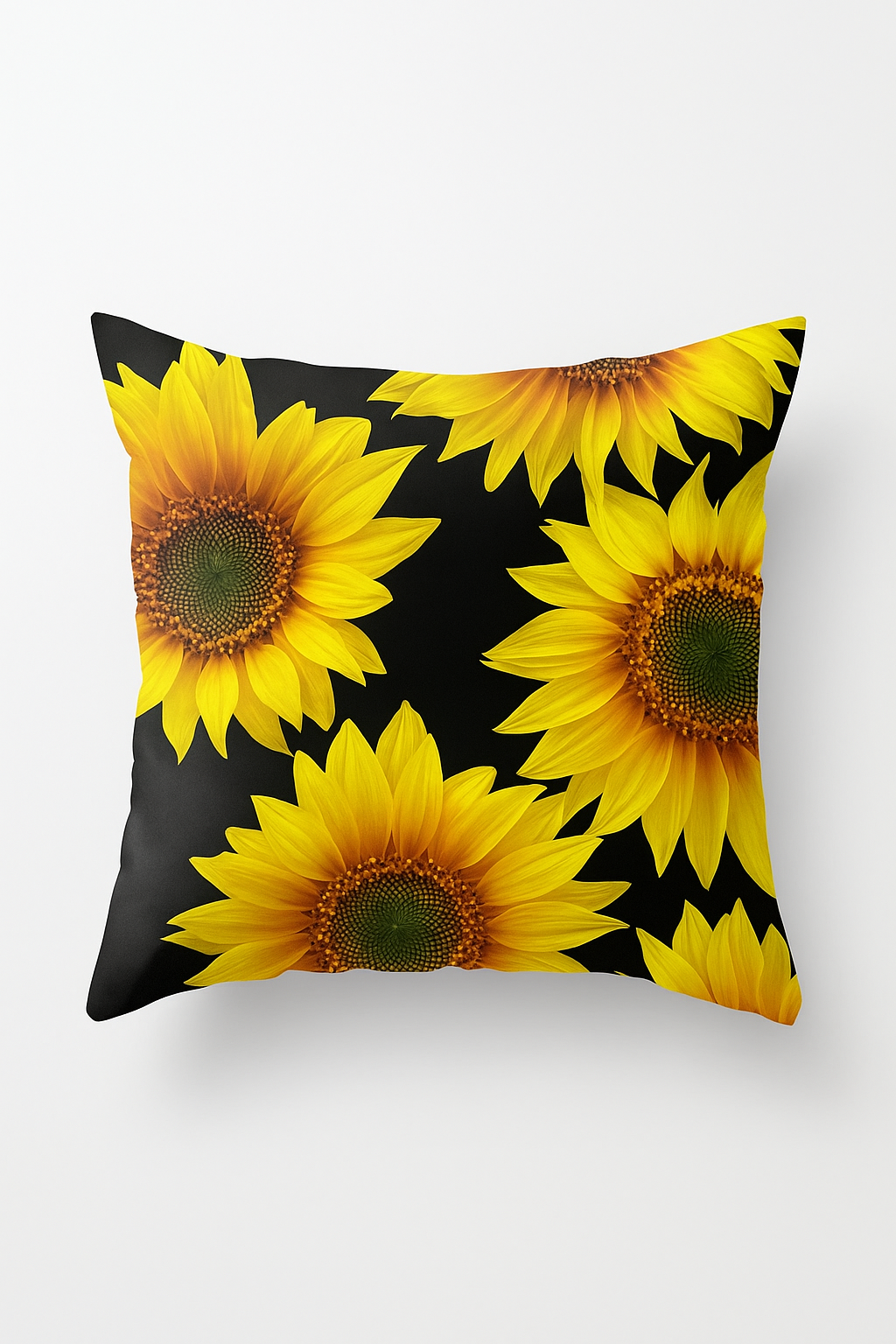 Sunflower throw pillow cover for a happy summer atmosphere