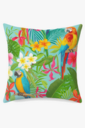 Refined Tropical Parrot Throw Pillow Cover
