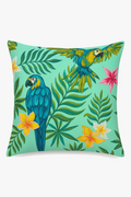 Lush Exotic Tropical Parrot Throw Pillow Cover