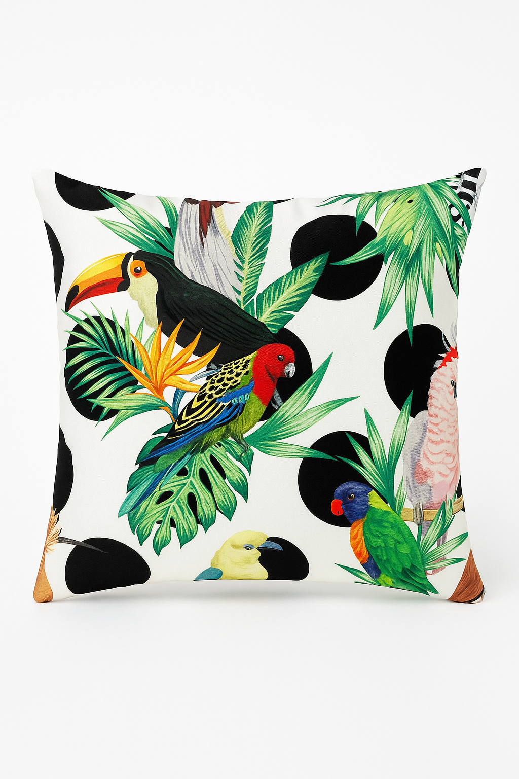 Tropical Parrot Throw Pillow Cover for Sofa