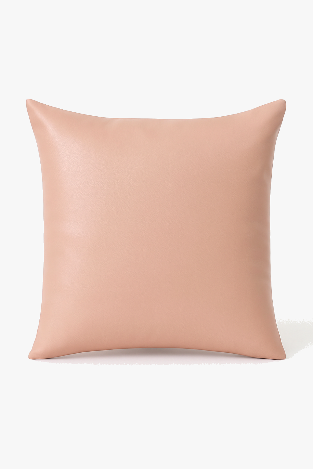 Solid Leather-Look Throw Pillow Cover for Contemporary Decor
