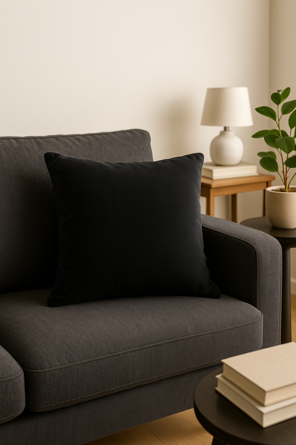Soft Velvet Throw Pillow Cover, Customizable in 25 Colors, Style Three - view 2