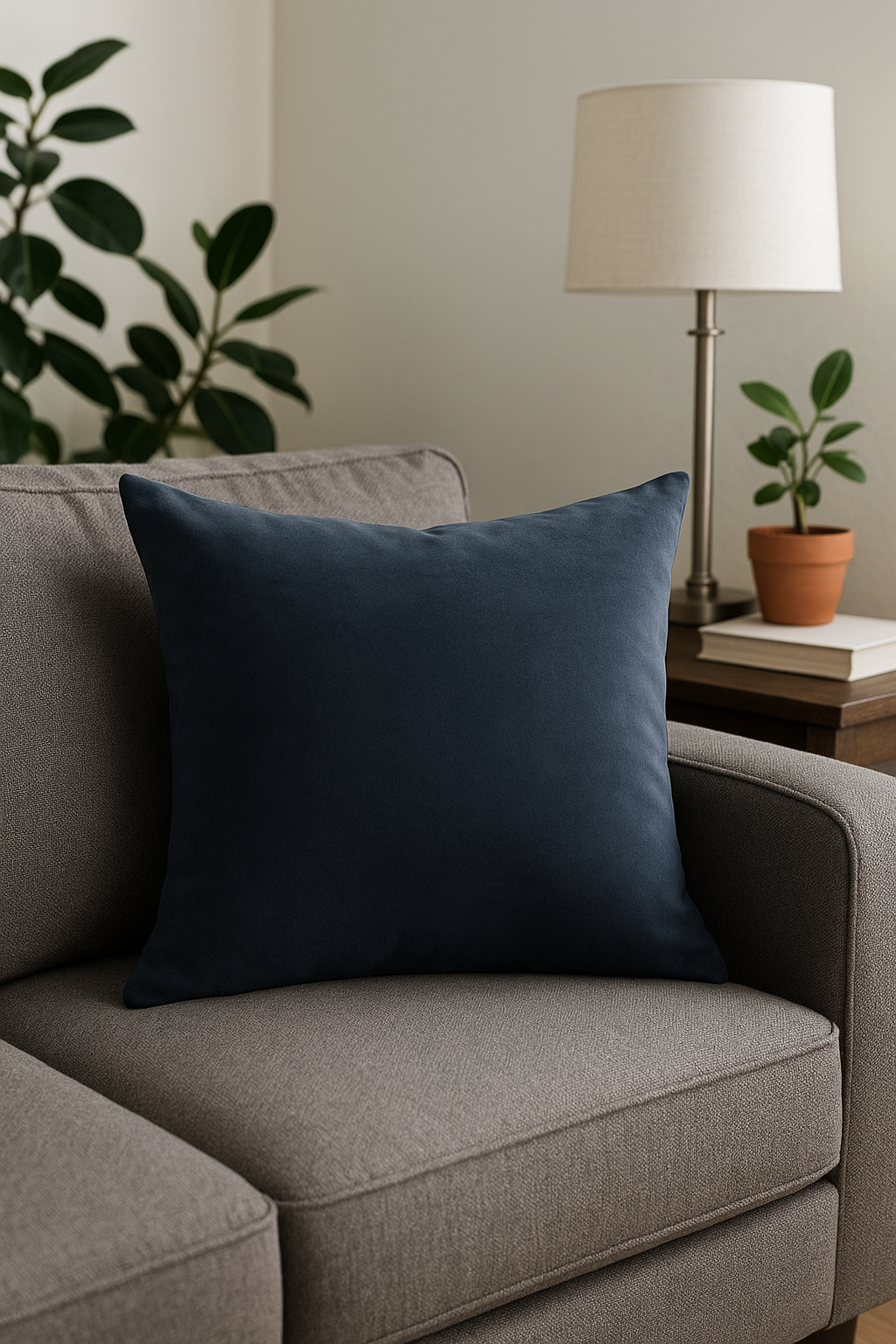 Soft Velvet Throw Pillow Cover, Customizable in 25 Colors, Style Two - view 2