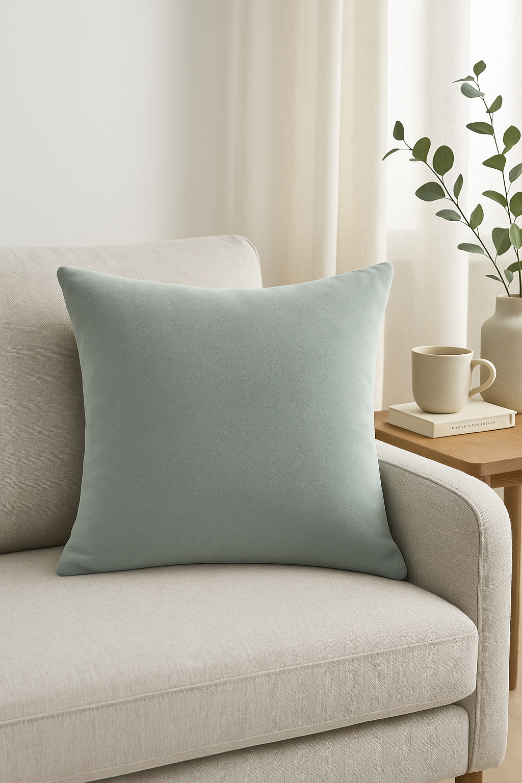 Soft Velvet Throw Pillow Cover, Customizable in 25 Colors, Style One - view 2
