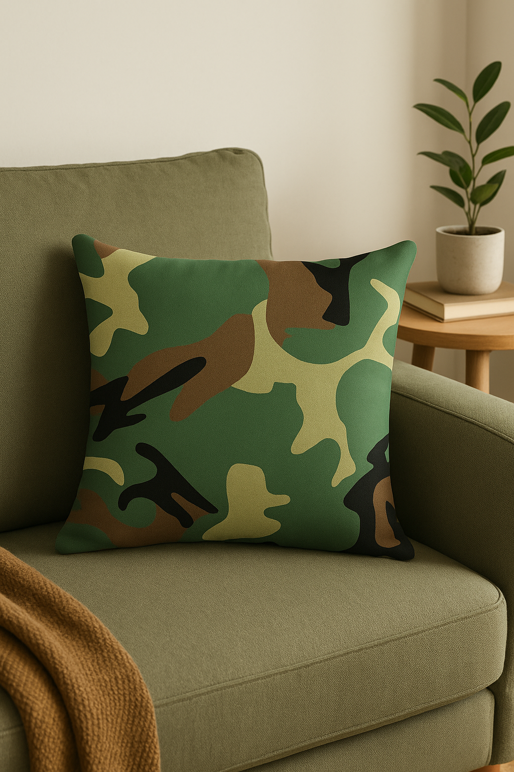 Decorative cushion covers geometric military camouflage pattern - view 2