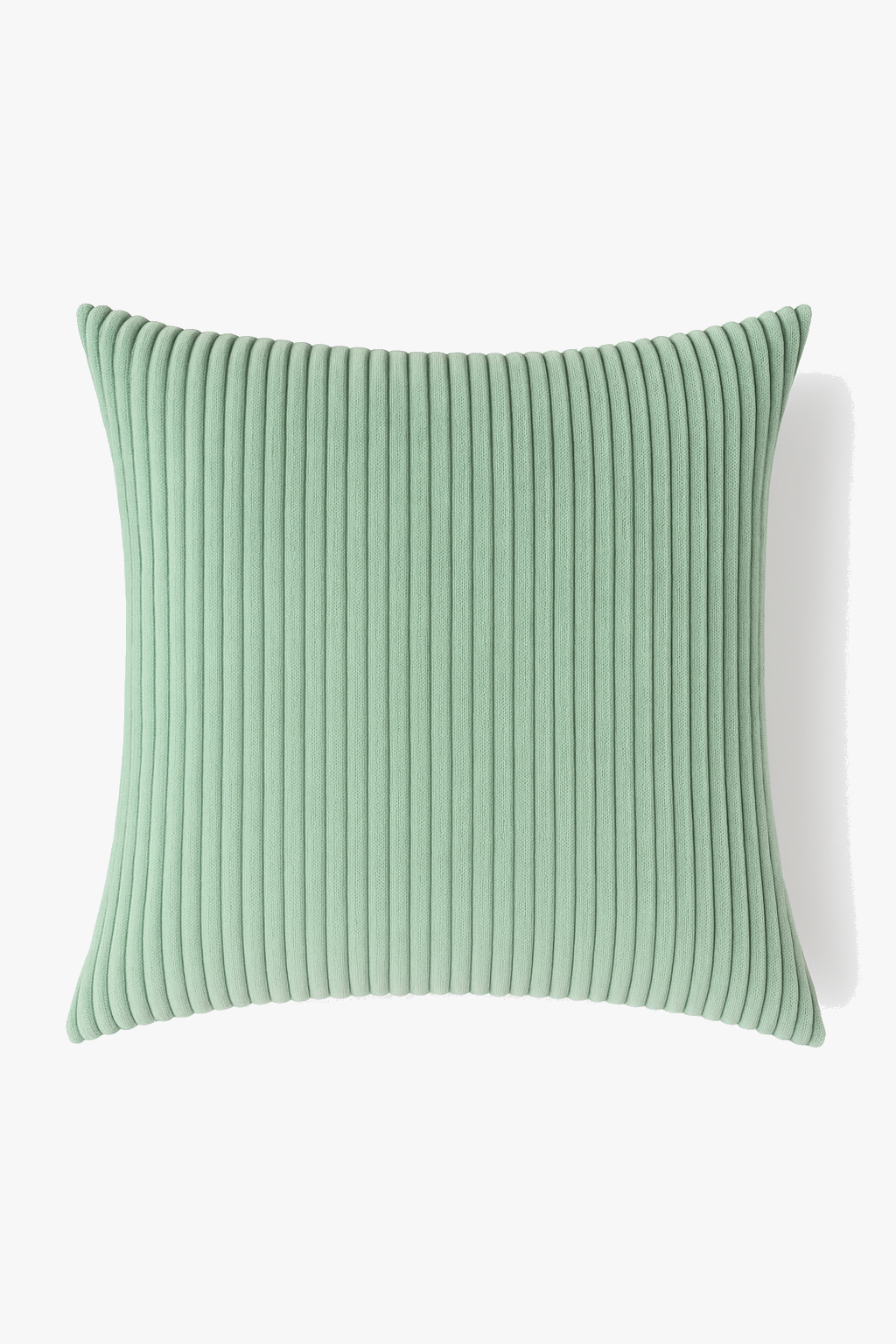 Striped Ribbed Velvet Throw Pillow Cover in Grayish Green