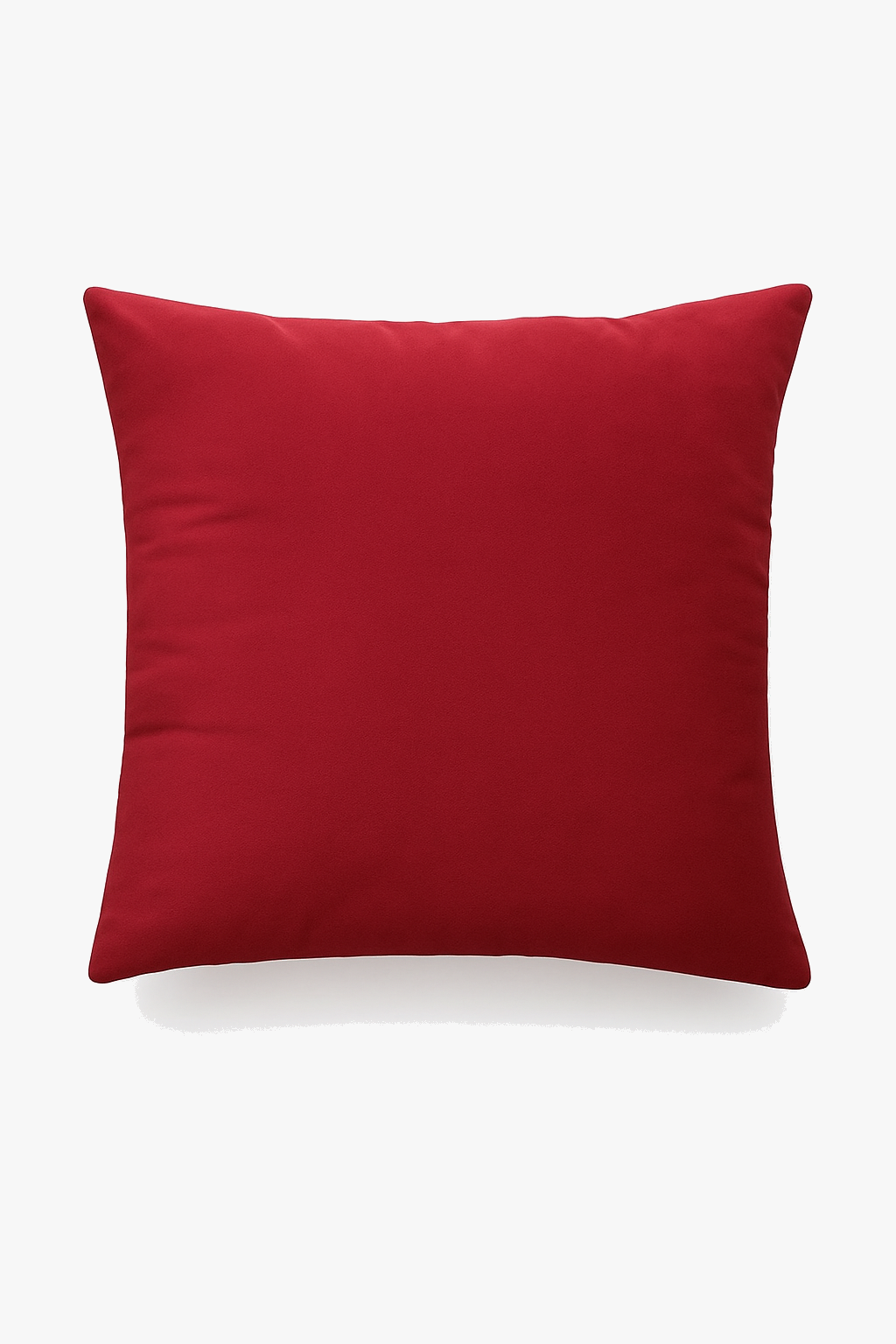 Red Velvet Cushion Cover with Warm Plush Texture