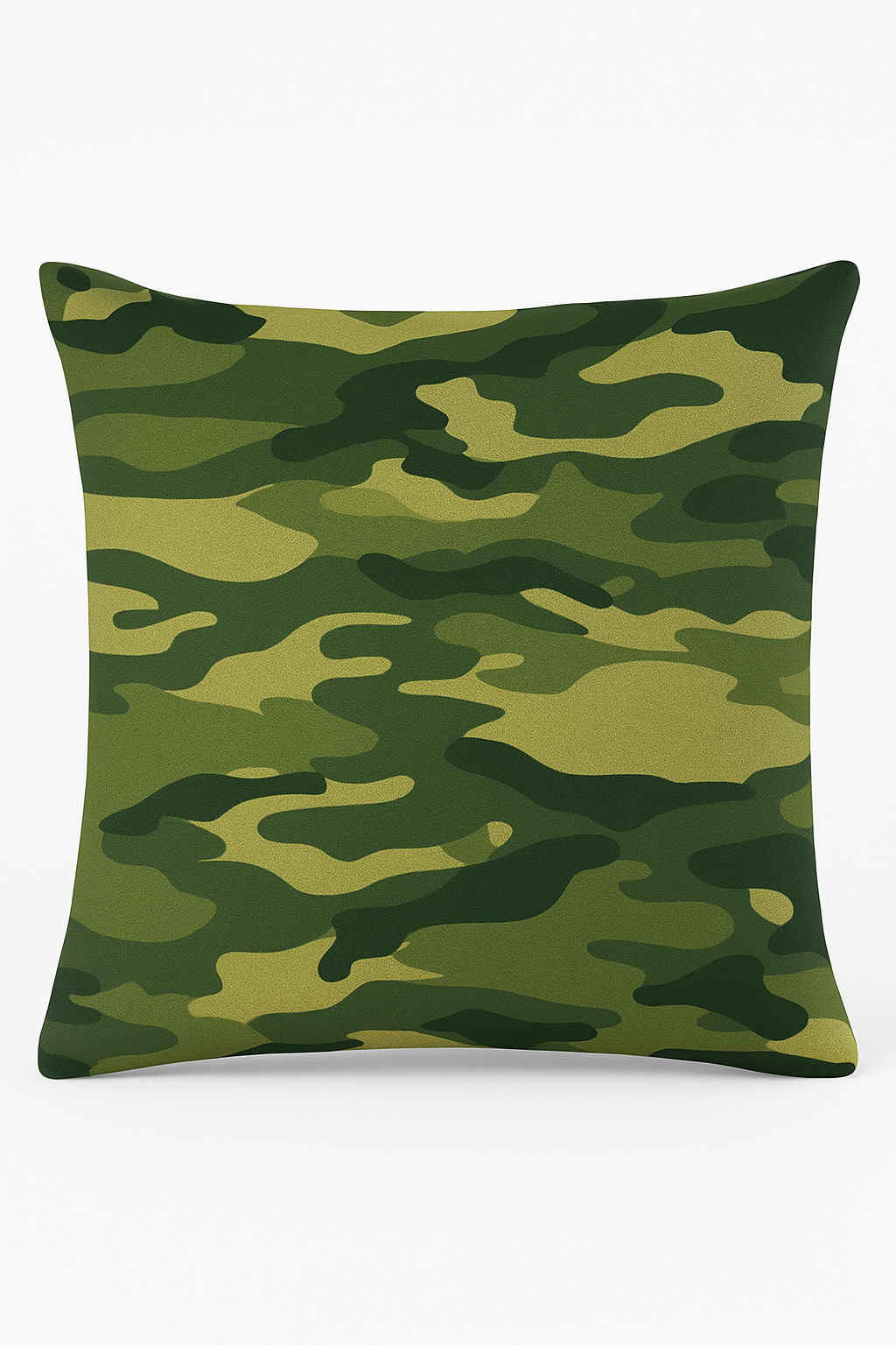 Camouflage Geometric Cushion Cover with Utilitarian-Inspired Design