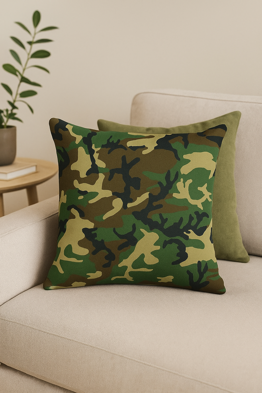 Geometric Camouflage Cushion Cover, Urban Modern Pattern - view 2