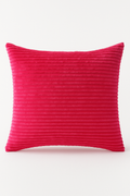 Striped Ribbed Velvet Cushion Cover in Hot Pink, 30x50 and 50x70 cm