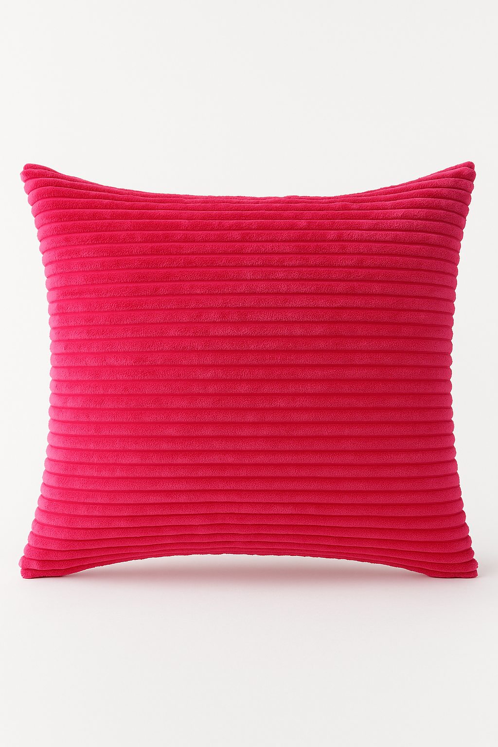 Striped Ribbed Velvet Cushion Cover in Hot Pink, 30x50 and 50x70 cm