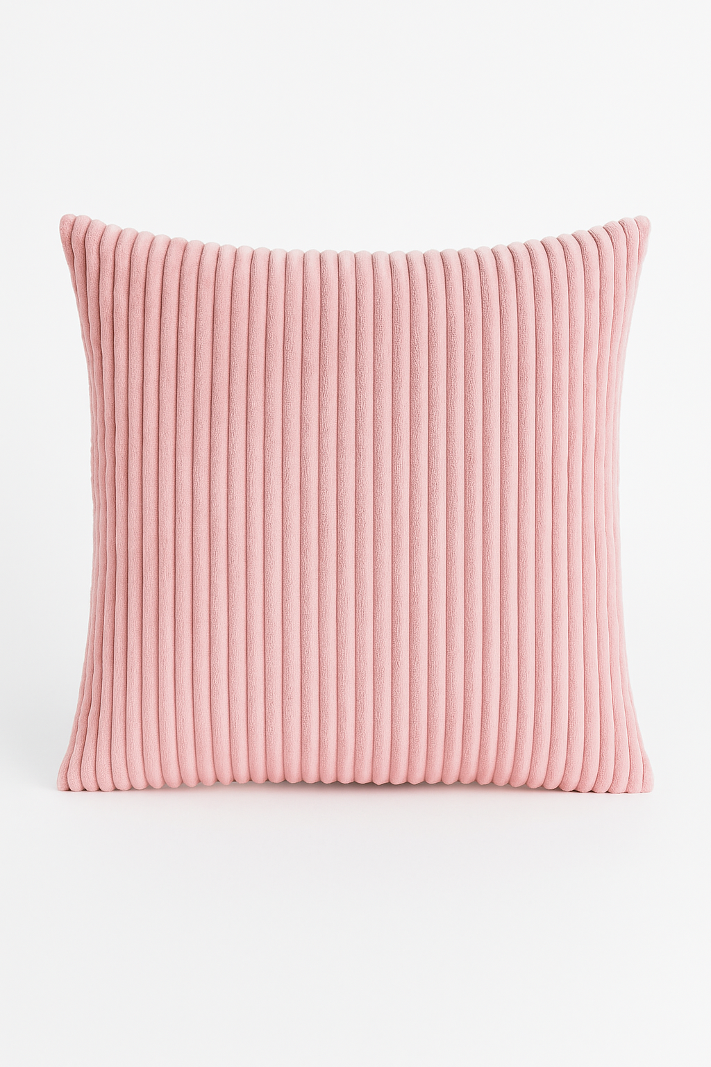 Striped Ribbed Velvet Cushion Cover in Rubber Pink, 30x50 and 50x70 cm