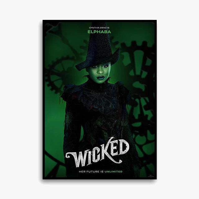 Print on canvas wiked decorative poster fan of glinda and elphaba