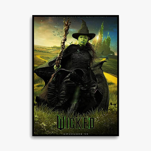 Print on canvas wicked poster elliphaba and glinda decorative gift
