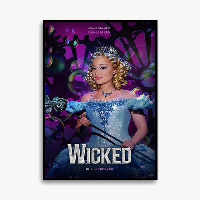 Wicked Musical Theatre Poster Featuring Elphaba & Glinda