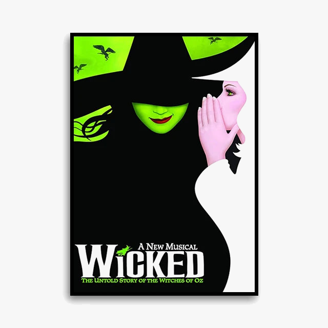 Print canvas wiked poster elphaba fan of glinda decorative gift