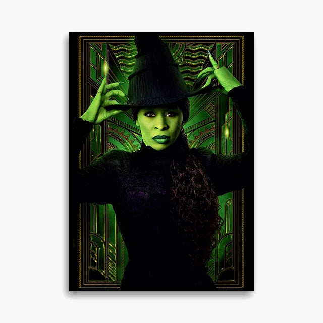 Print canvas wiked poster elphaba glinda interior decoration gift