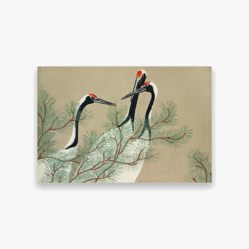 Prints wall art crane red blue heron coastal decorations