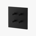 4-way quadruple switch in black matt steel